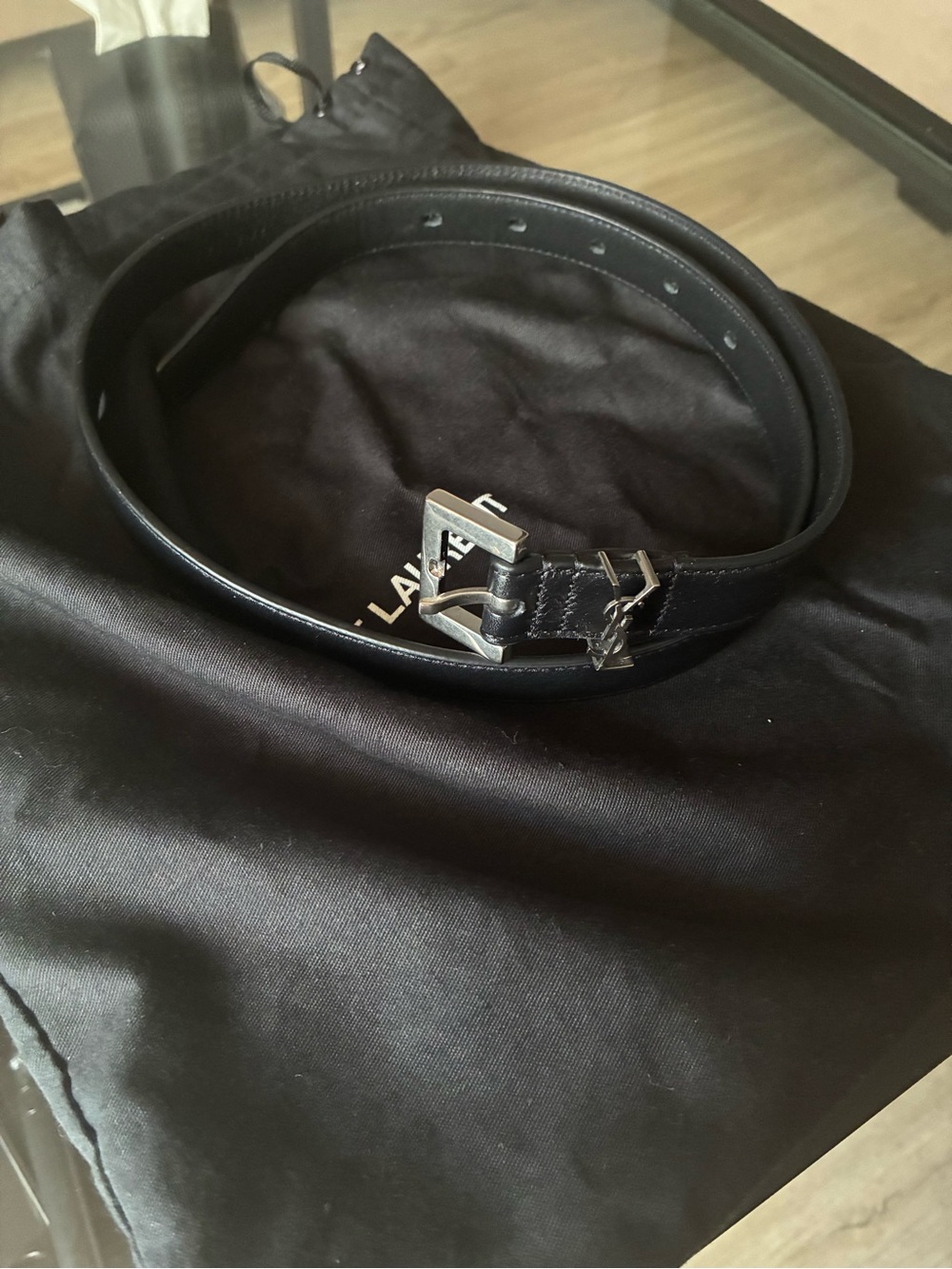 Saint Laurent Black Leather Belt - Picture 2 of 3